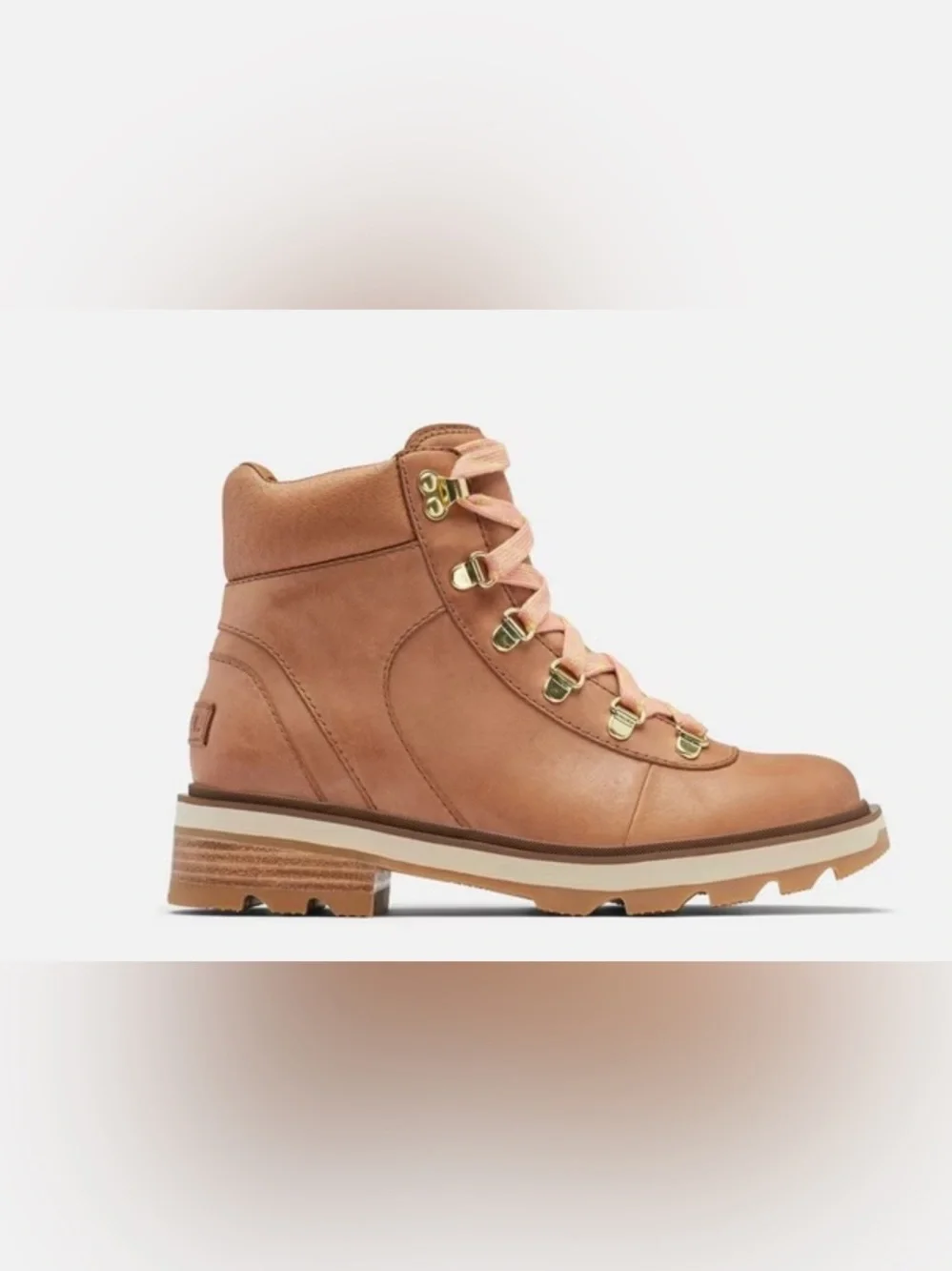 New Women’s Sorel Tan  Leather Lennox Waterproof Hikers No Box 8 1/2